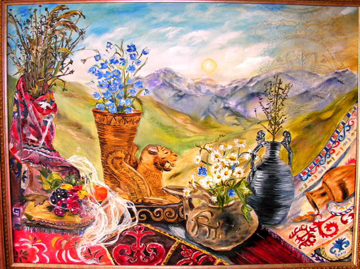 Натюрморт на фоне Алатау