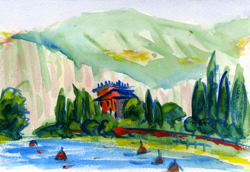 Бухта на озере Гарда