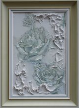 мал розы в бел раме