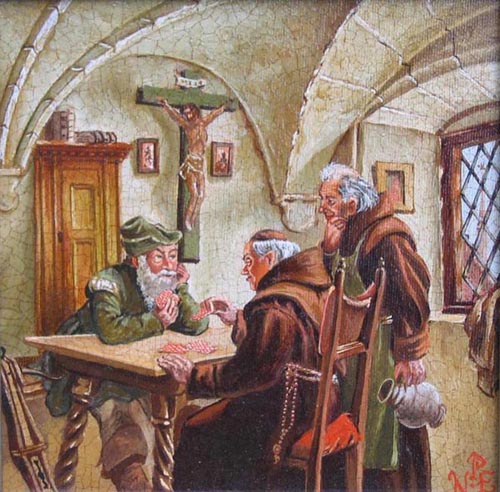 Игра после охоты. холст, масло24х24