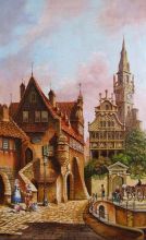 Старый город. холст, масло60х90