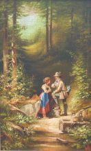 Встреча .холст ,масло40х60