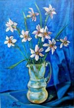 Белое на синем