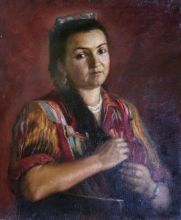 Дилором. Портрет в национальном узбекском платье.