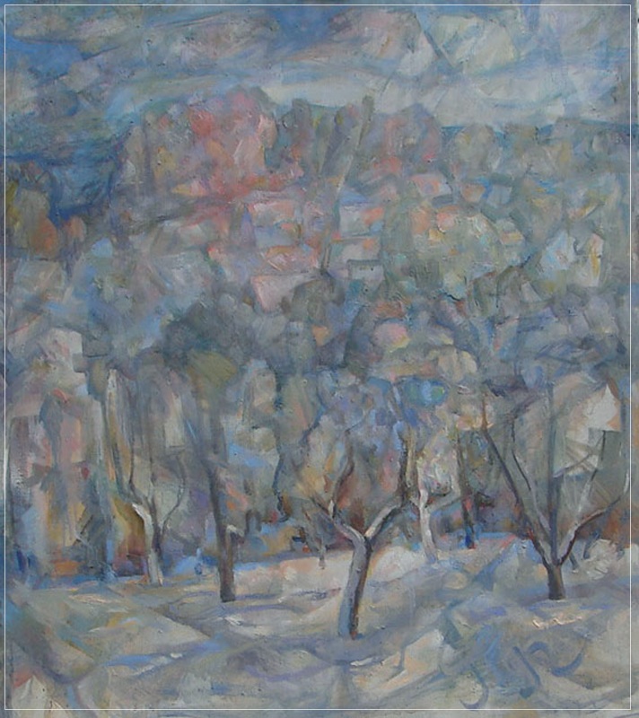 Замёрзший сад, х.м., 80*92, 2007