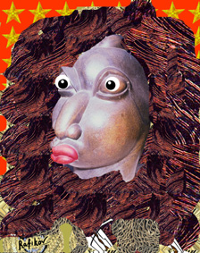 Портрет актрисы Вупи Голдберг.