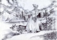 Косы расплела, по воду ушла...