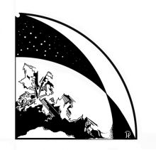 Пожар в ночном лесу