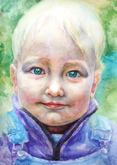 Малыш в красках