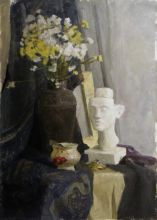 натюрморт с гипсовой головой