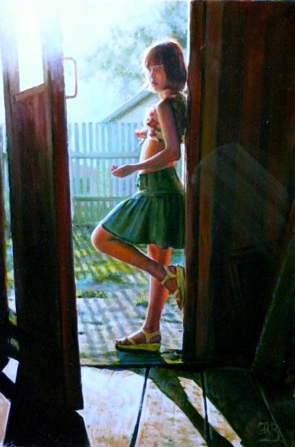 Девочка и солнце 40х60