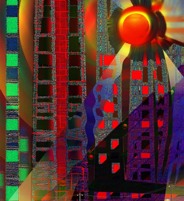 Ночной город.