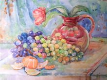 Натюрморт с виноградом