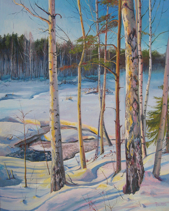 Озерной. Мартовский лес.