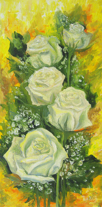 Розы на желтом. 