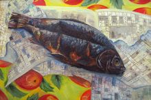 Копченая на столе.