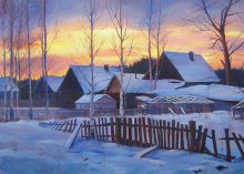 Озерной. Сумерки.холст.масло.50х70см.2009г.