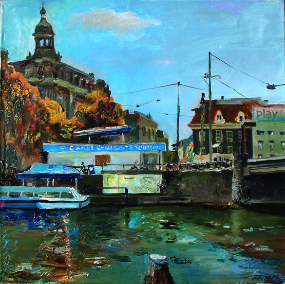 Амстердам. Причал у вокзала.