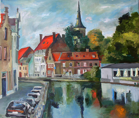 Брюгге. Вид на собор св. Анны