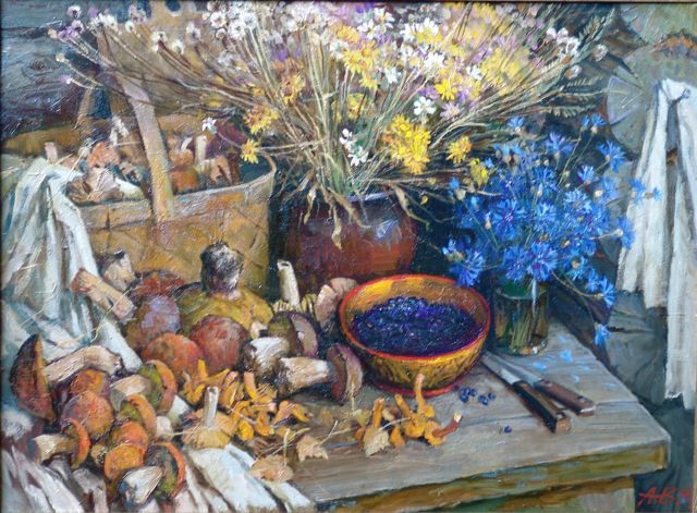 Натюрморт с черникой