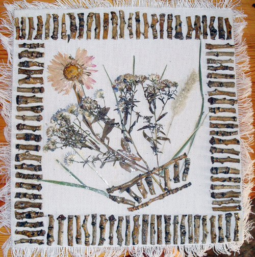 Коллаж из сухоцветов