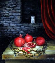 Натюрморт с гранатами и терновым венцом