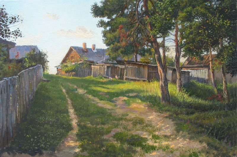 Уголок деревенской улочки.
