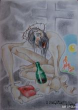 Он жаждет слово молвить нам, но  ...