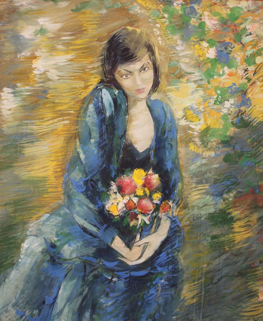 Девушка с цветами