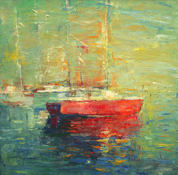 Красная лодка