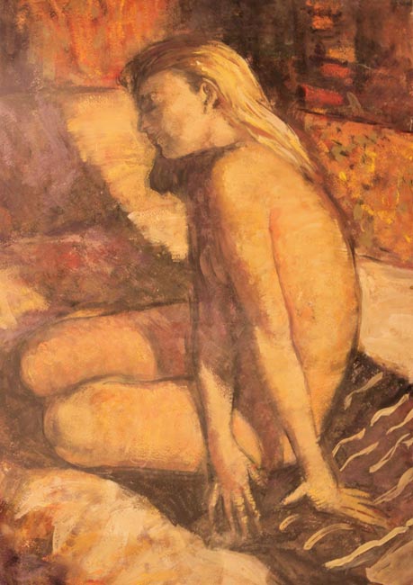 Сидящая девушка