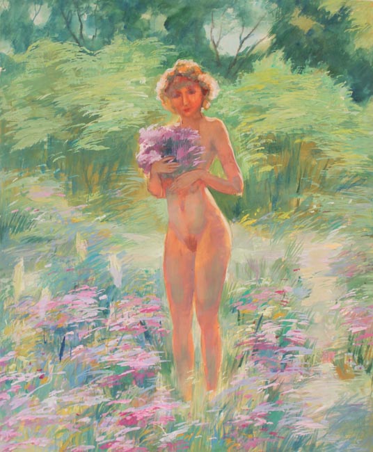 Среди цветов