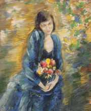 Девушка с цветами