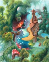 ДОМ И ЛЕТО. 2002, бумага, цв. карандаши, ...