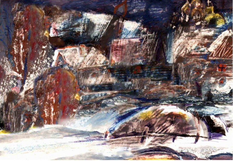 Зима в деревне