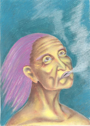 Дым, старуха