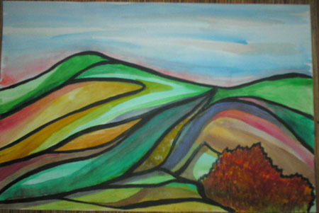 пейзаж с кустом