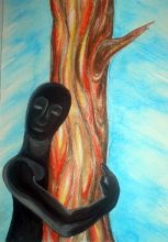 тень у дерева