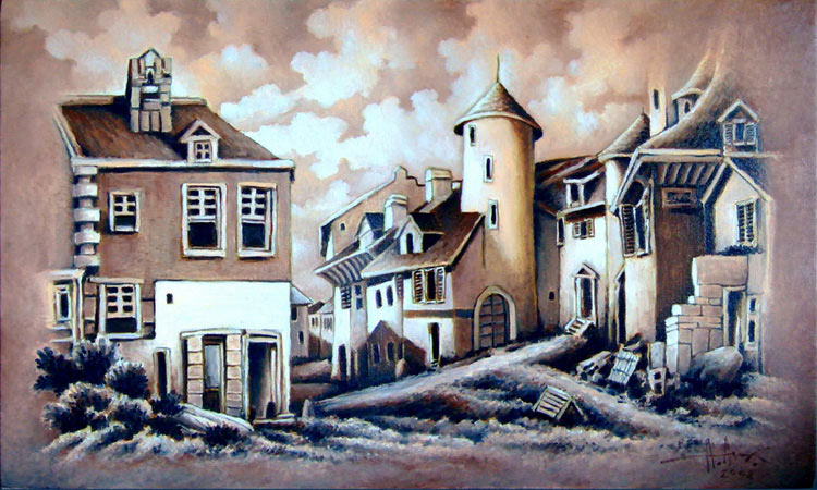 One street in the old town.