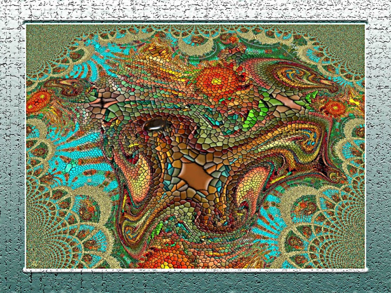 Щенок в саду