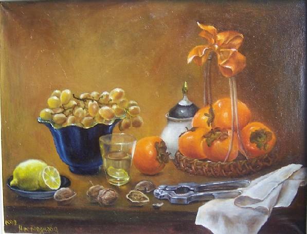 Хурма и виноград