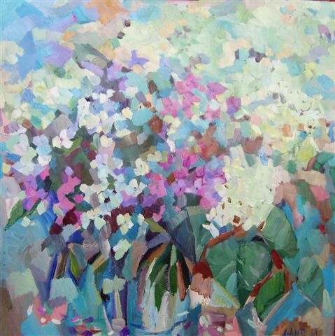 Цвкты и облака.