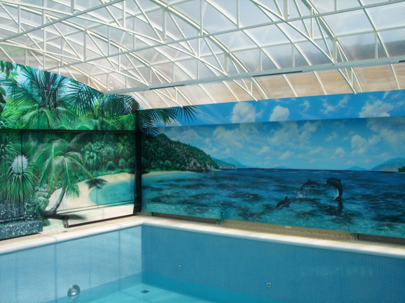 роспись стен,жалюзи, батарей отопления  ...