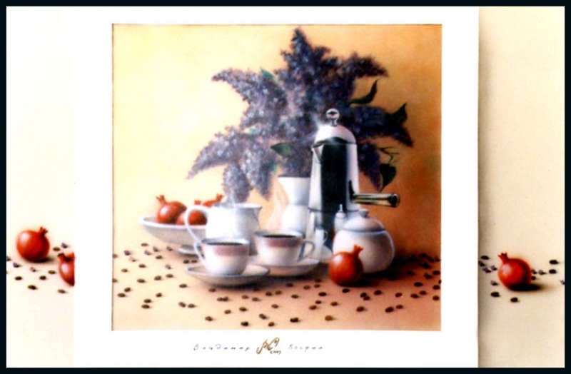 роспись стены в кафе.Имитация картины