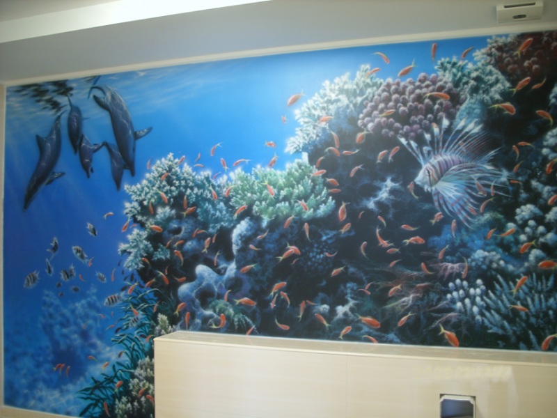 роспись в ванной комнате