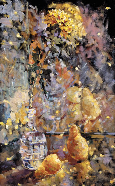 желтая хризантема