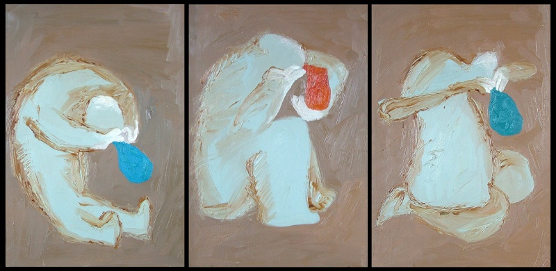 Надувание шаров. (триптих)