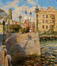 Фонтанка. Вид на Пантелеймоновскую церковь.