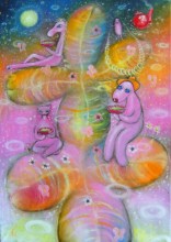 на верхушке ели