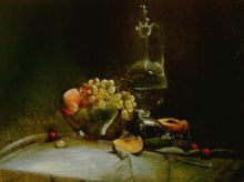 персики и виноград